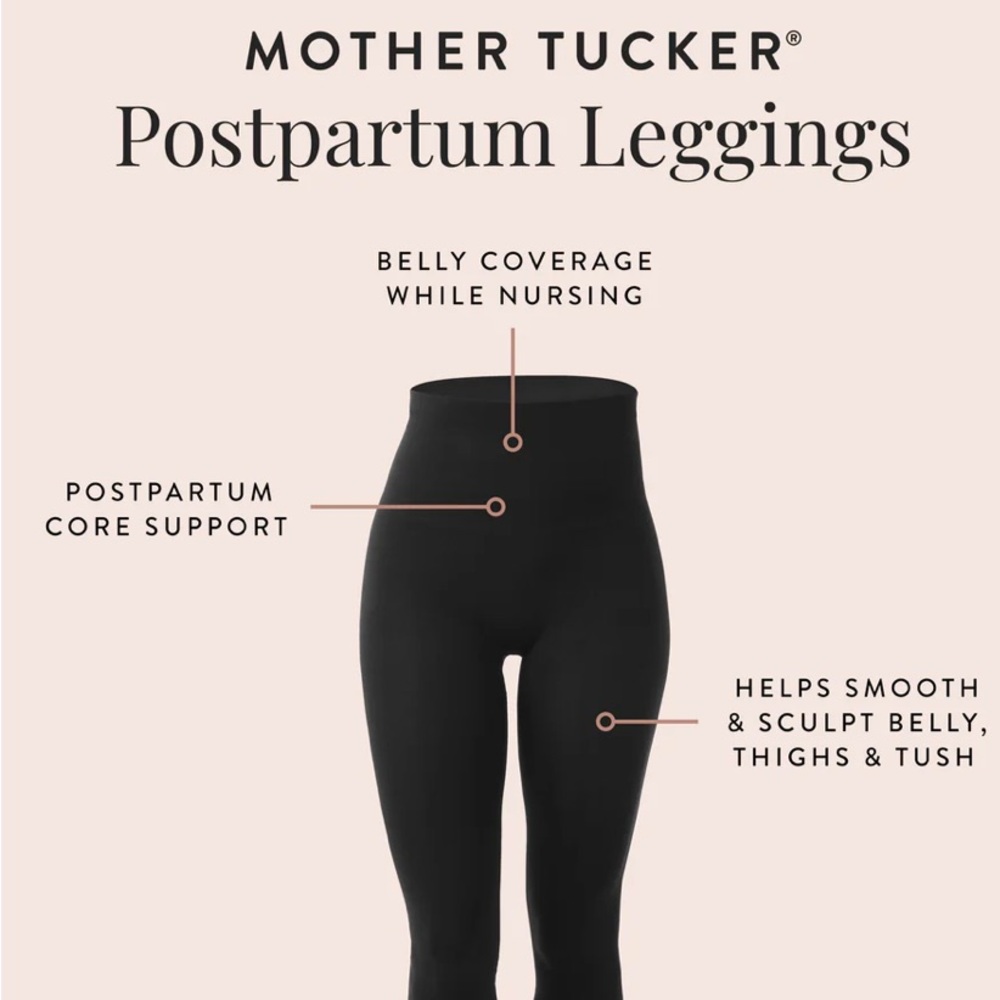 Belly Bandit Mother Tucker Ultra High Waist Leggings Women's Size Medium Black